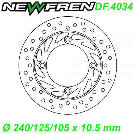 Bremsscheibe DF.4034-A Ø 240/125/105 x 10.5 mm HONDA FES PANTHEON S-WING FORESIGHT 125 150 250cc
