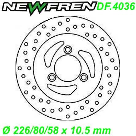Bremsscheibe DF.4036-A Ø 226/80/58 x 10.5 mm Kymco People 50 125 150cc Restbestand