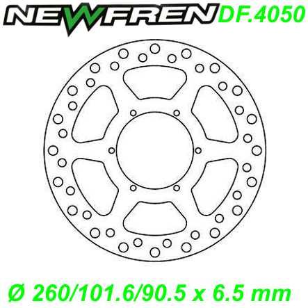 Bremsscheibe DF.4050-A Ø 260/101.6/90.5 x 6.5 mm Cagiva MITO Derbi GPR NUDE R RACING 50cc
