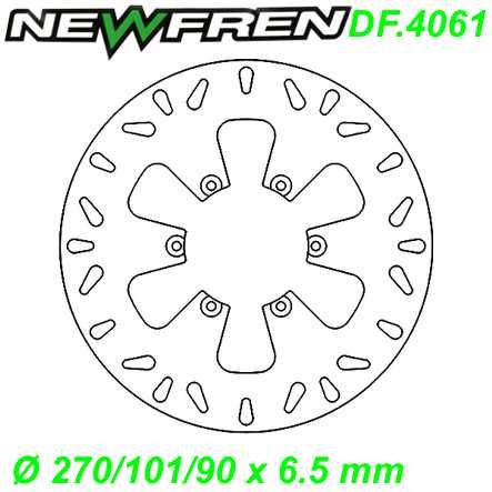 Bremsscheibe DF.4061-A Ø 270/101/90 x 6.5 mm Malaguti MADISON K RESTYLING 400 02-04