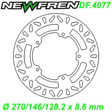 Bremsscheibe DF.4077-A Ø 270/146/128.2 x 8.6 mm MBK KILIBRE 300 Yamaha VERSITY XC 300