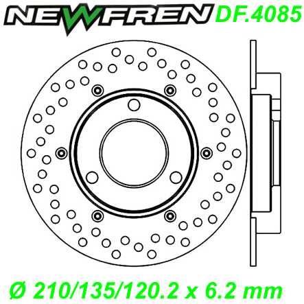 Bremsscheibe DF.4085-A Ø 210/135/120.2 x 6.2 mm Suzuki BURGMAN AN 250 400cc