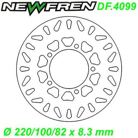 Bremsscheibe DF.4099-A Ø 220/100/82 x 8.3 mm Yamaha CYGNUS X NXC 125 04-06