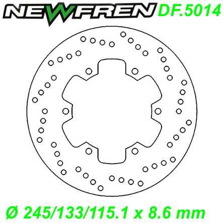 Bremsscheibe DF.5014-A Ø 245/133/115.1 x 8.6 mm Yamaha FZR FZS SRX TDM TRX XJ XJR XT