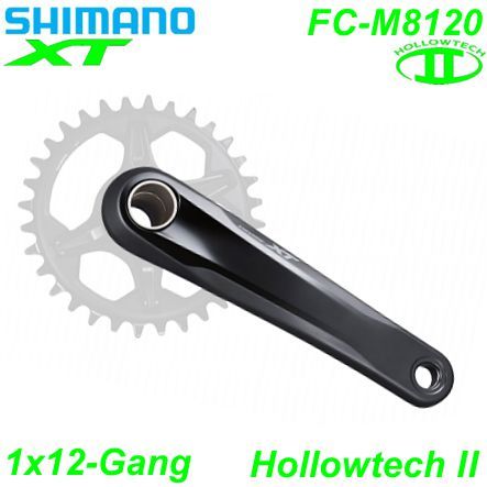 Shimano Kettenrad 1x12 HT II FC-M8120 165 o/Kettenblatt 55 mm oTL