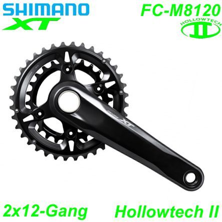 Shimano Kettenrad 2x12 HT II FC-M8120 165-36x26 Z. 51.8 mm o/TL