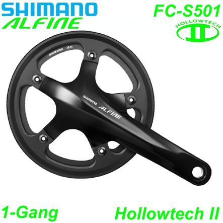 Shimano Kettenrad 1x1 HT II FC-S501 170-39Z Alfine SCH KL49.2 dopp HS m/TL schwarz