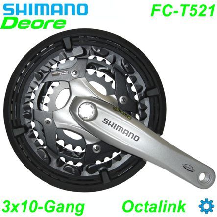 Shimano Kettenrad 3x10 Oct FC-T521 170-44x32x24 silber HS