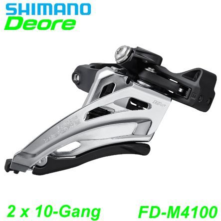 Shimano Umwerfer 2x10-G. FD-M4100-H Deore Do-Sw Du-Pu 66-69° 28.6/31.8/34.9 Box