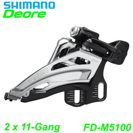 Shimano Umwerfer 2x11-G. FD-M5100-E Deore Triple Do-Sw Du-Pu 66-69° ohne Platte Box