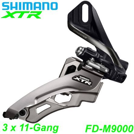 Shimano Umwerfer 3x11-G. FD-M9000-D XTR Si-Sw Fr-Pu 66-69° Anlöt Box