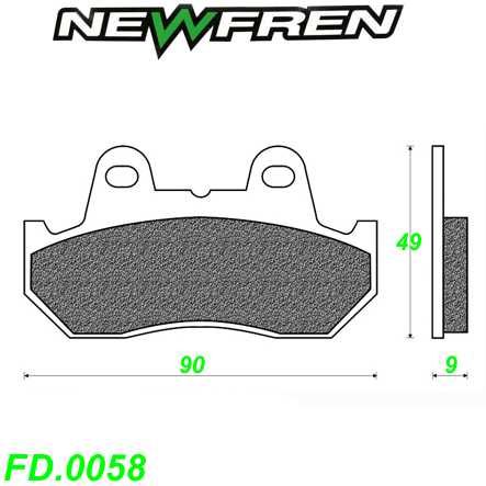 Scheibenbremsbelag NEWFREN FD.0058BR Sinter Honda CB CBR CBX CN NS VF VFR VT