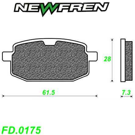Scheibenbremsbelag NEWFREN FD.0175 Sinter Fantic Garelli Italjet MBK Peugeot PGO Yamaha