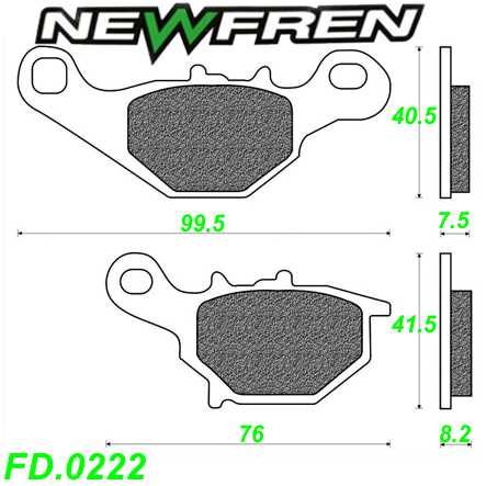 Scheibenbremsbelag NEWFREN FD.0222 Sinter Kawasaki KLX KMX Suzuki AN DR EPICURO HOKUTO RM TR