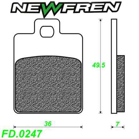 Scheibenbremsbelag NEWFREN FD.0247 Sinter Piaggio Zip RST 50 96-97 Restbestand