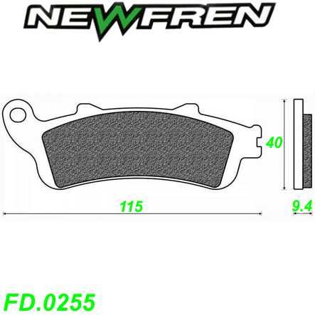 Scheibenbremsbelag NEWFREN FD.0255 BR Organisch Honda CB CBR GL ST VFR VTX XLV Peugeot SV