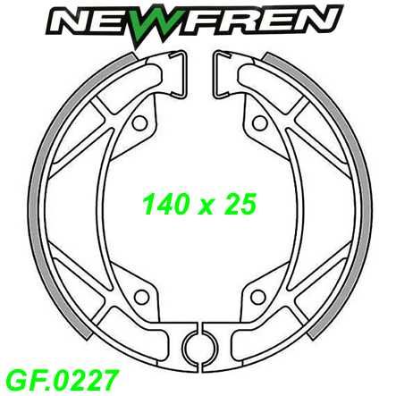 Bremsbacken NEWFREN GF.0227 Gilera DAKOTA 350cc ER 350 500cc Fantic RAIDER FM. 259 250