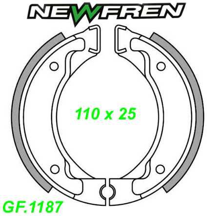 Bremsbacken NEWFREN GF.1187 Sinter MBK ACTIVE BOOSTER CW FLIPPER YA YM Yamaha 50 75 80cc