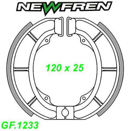 Bremsbacken NEWFREN GF.1233 Sinter Gagiva Derbi HUSQVARNA Italjet PGO Puch Suzuki