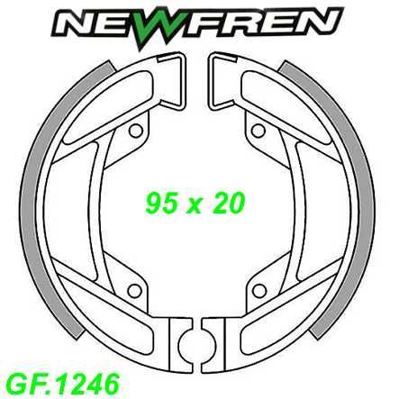 Bremsbacken NEWFREN GF.1246 Sinter Honda PXR MBK EVASION HARDROCK Peugeot SC ST SX 50cc