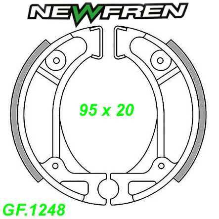 Bremsbacken NEWFREN GF.1248 Sinter Honda CH ELITE CR CRF Kymco CX DJW DJX DJY Sym DT 50cc