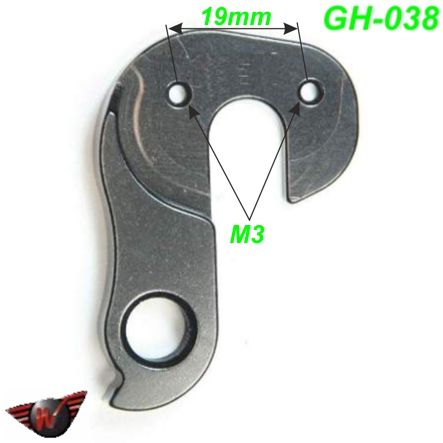 Ausfallende Schaltauge GH-038 Pilo CNC Wheels Centurion Fezzari Giant Megamo Merida Novara
