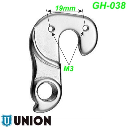 Ausfallende Schaltauge GH-038 Union Marwi Centurion Fezzari Giant Megamo Merida Novara UMF