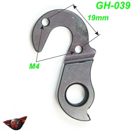 Ausfallende Schaltauge GH-039 Pilo D189 CNC Cinelli Colmar Corratec Koga Orange Viper