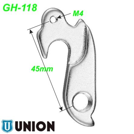 Ausfallende Schaltauge GH-118 Union Marwi Checker Pig Haibike Hercules Sinus Staiger Winora