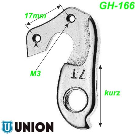 Ausfallende Schaltauge GH-166 Union Marwi Specialized