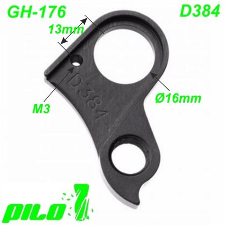 Ausfallende Schaltauge GH-176 Pilo D384 CNC Cube