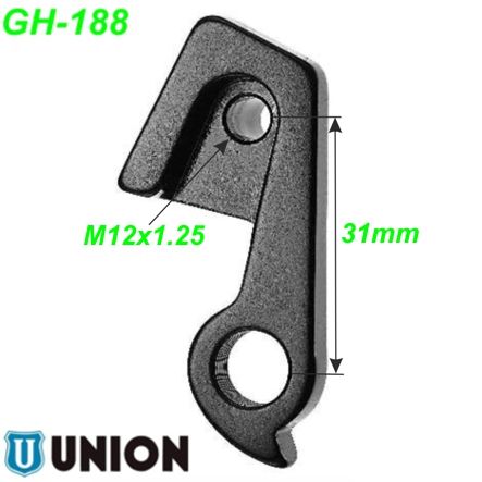 Ausfallende Schaltauge GH-188 Gewindebolzen 17 mm Union Marwi Trek