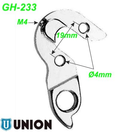 Ausfallende Schaltauge GH-233 Union Marwi Giant