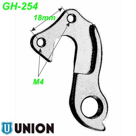 Ausfallende Schaltauge GH-254 Union Marwi Bulls