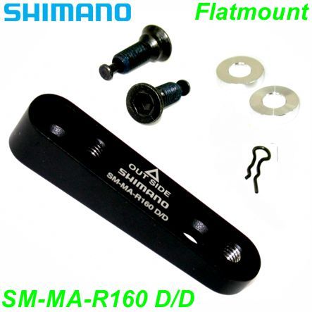 Shimano Scheibenbrems-Adapter Flatmount-Flatmount 140>160 hinten