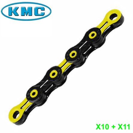 KMC Kette gelb X11-SL DLC 11-G. 116 Gl 1/2 x 11/128 5.5 mm  243 gr