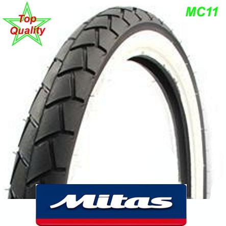 Mitas Mofa Pneu MC11 WW 17x2.25 17x2 1/4 39J TT Weisswand