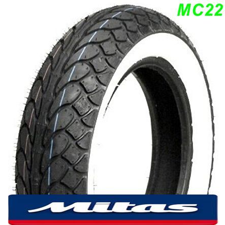 Roller Pneu Mitas MC22WW 100/80-10 53L TL Elegance Weisswand