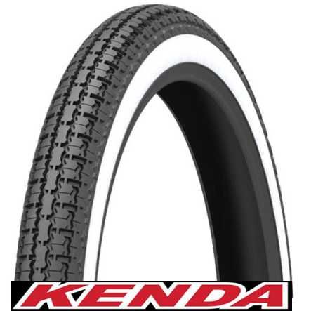 Kenda Mofa Pneu 17x2.25 17x2 1/4 4PR K-252 Weisswand