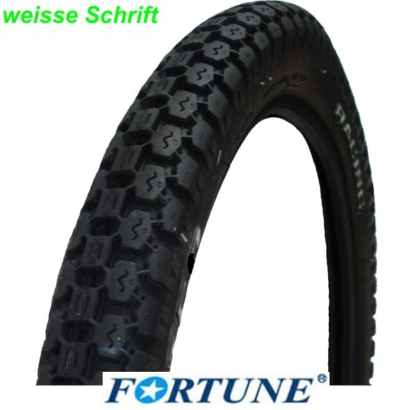 Fortune Mofa Pneu WS 17x2.25 17x2 1/4 4PR weisse Schrift