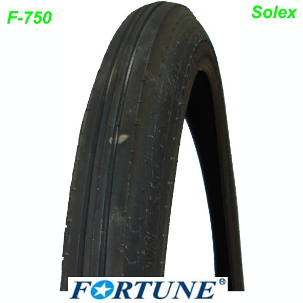 Fortune Mofa Pneu F-750 19x1.75 19x1 3/4 Solex schwarz