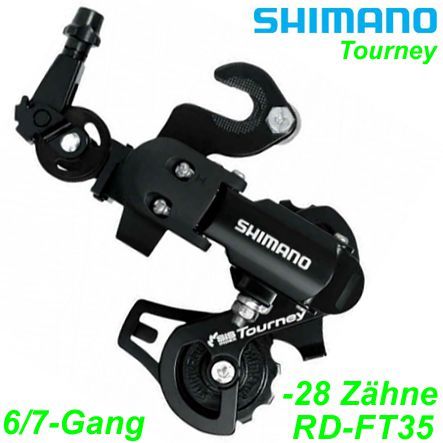 Shimano Wechsel 6/7-G. RD-FT35 Tourney Top-Nor. mit Halter Box