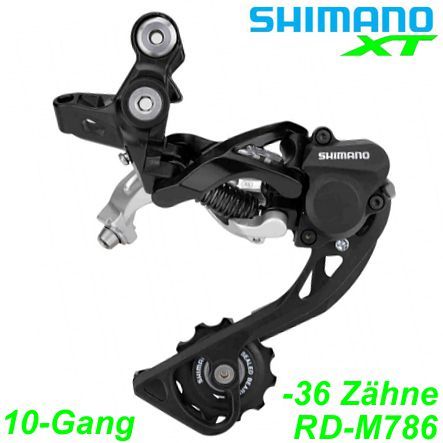 Shimano Wechsel 10-G. RD-M786 Deore XT GS Shadow Top-Nor.Direktmo.schwarz Box
