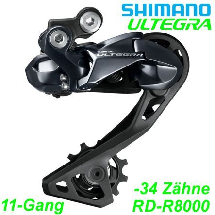 Shimano Wechsel 11-G. RD-R8000 Ultegra GS schwarz Direktmontage -34Zähne