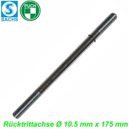 Mofa Achse Rücktrittnabe M10.5 x 1 x 175mm Sachs X30 leer