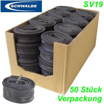 Schwalbe Schlauch FV19 27.5/28/29x1.50-2.40 40/62-584/635SV40mm Box à 50 Stk.