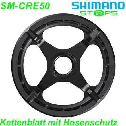 Shimano Steps Kettenblatt SM-CRE50-K 38 Zähne einfachem Kettenschutz schwarz