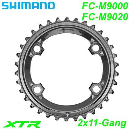 Shimano Kettenblatt 2x11-G. FC-M9000 FC-M9020 XTR 34 Zähne Ø 96 Y1PV98040