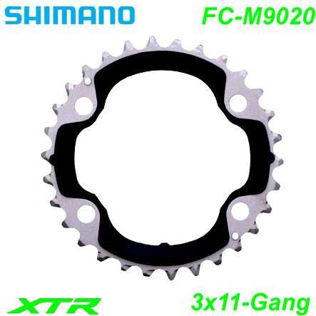 Shimano Kettenblatt 3x11-G. FC-M9020 XTR 30 Zähne Ø 96 Y1PW98050