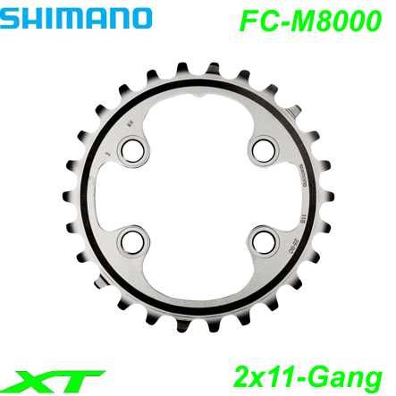 Shimano Kettenblatt 2x11-G. FC-M8000 BB XT 24 Zähne Y1RL24000